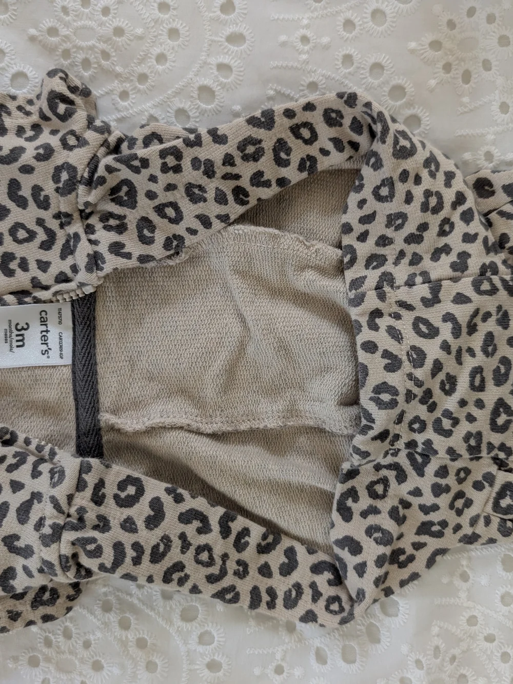 Carter's Leopard Hooded Vest & Gray Ribbed 4-Piece Set